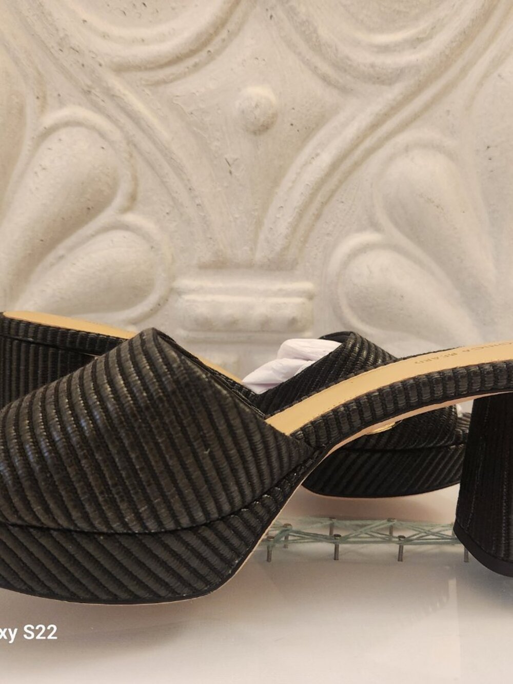 Veronica Beard "Dali" Black Leather Block Heels Platforms Sandals. NIB. Size 10 - Picture 6 of 16